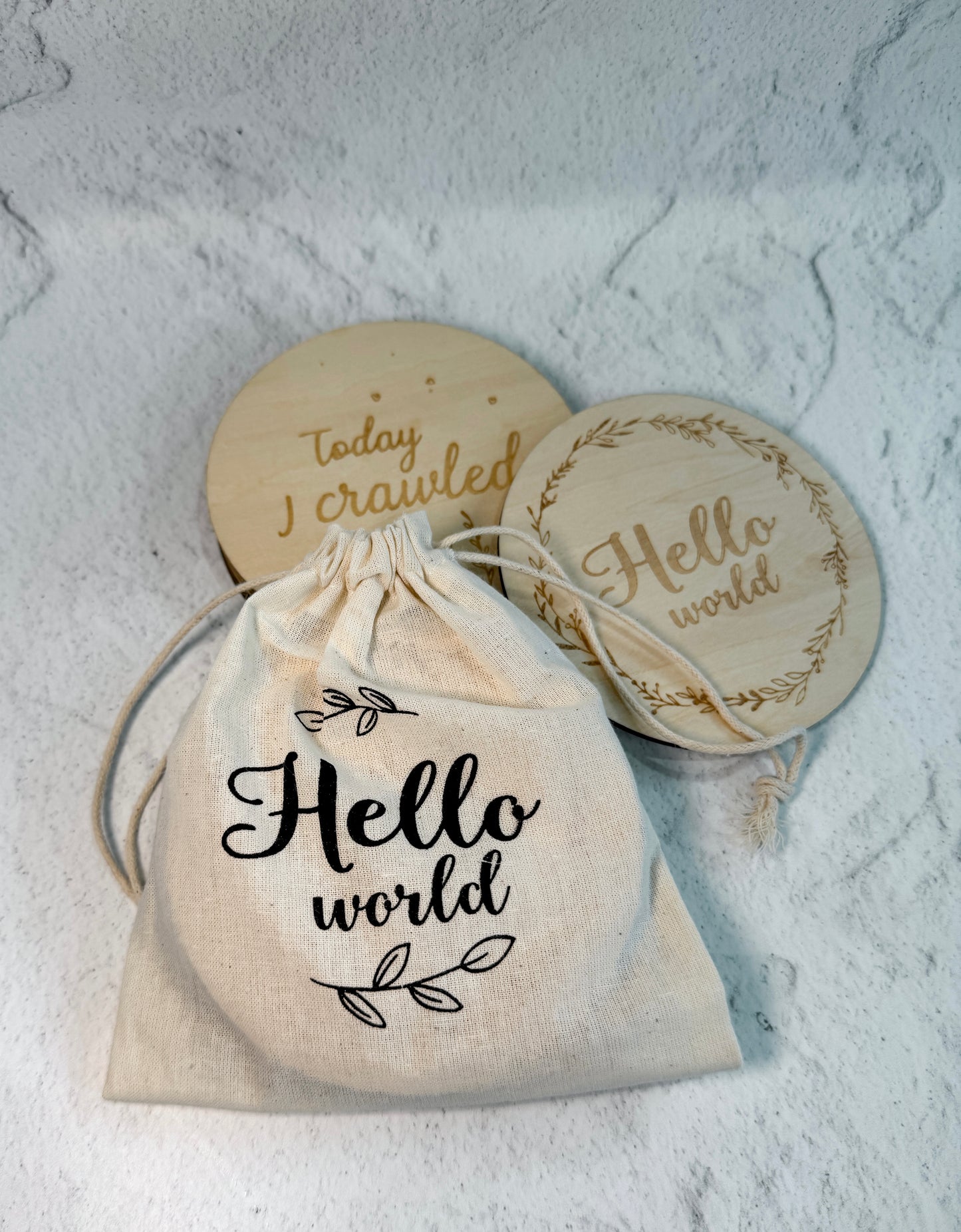 Wooden Milestone Plaque Set