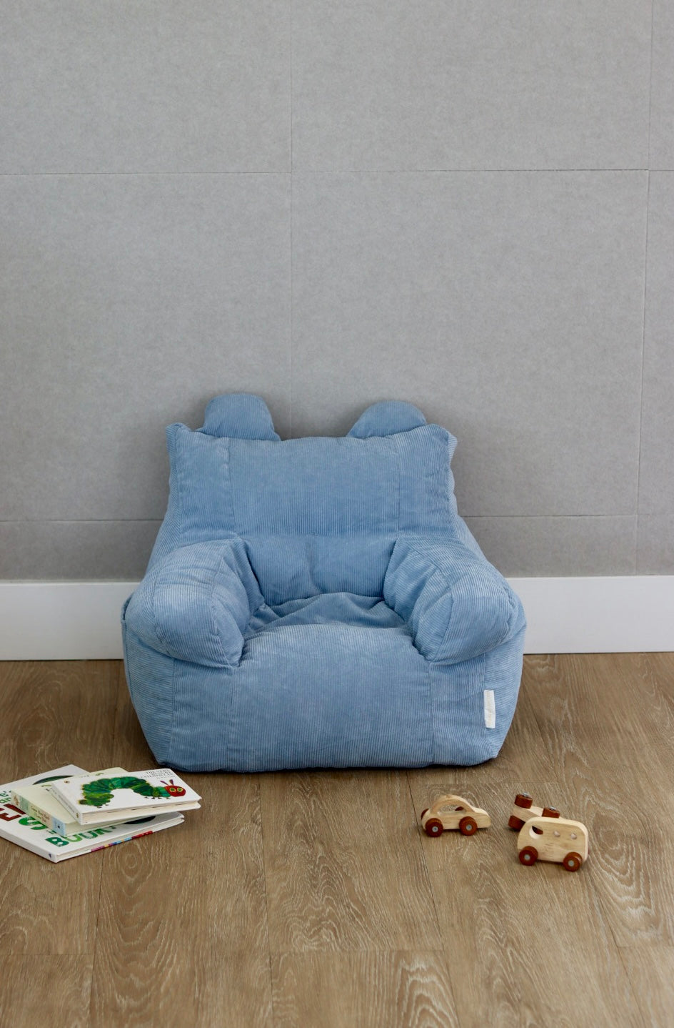 Baby Blue in Bloom Corduroy Bean Bag