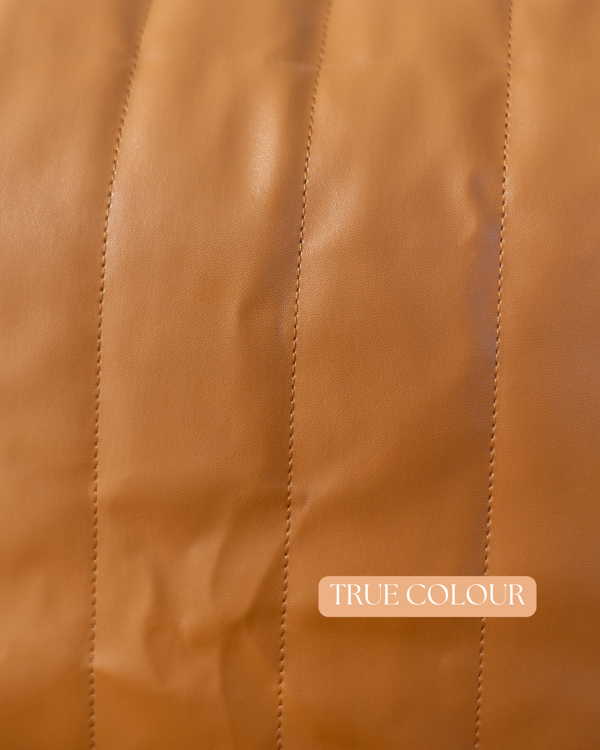 Tan Vegan Leather Bean Bag