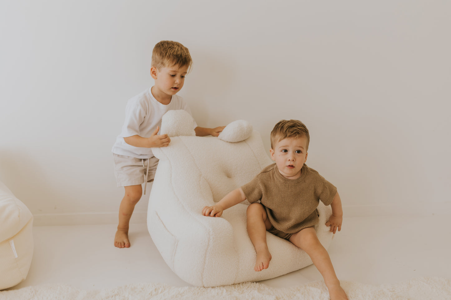 White Texture Bean Bag