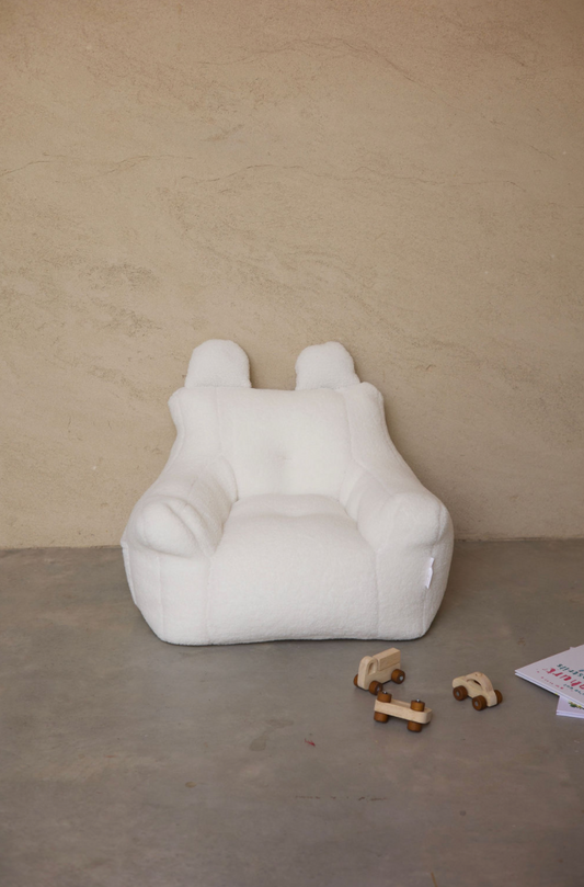 White Texture Bean Bag