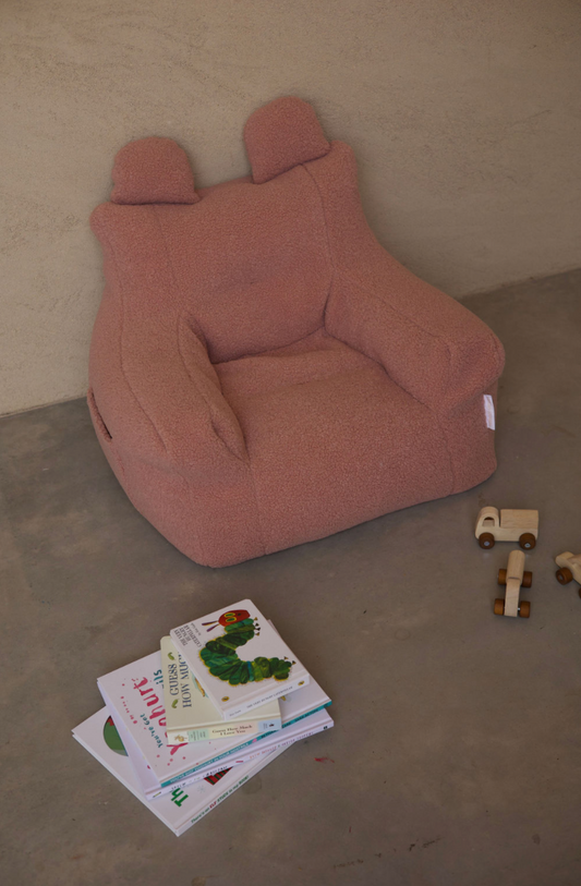 Plush Pink Texture Bean Bag